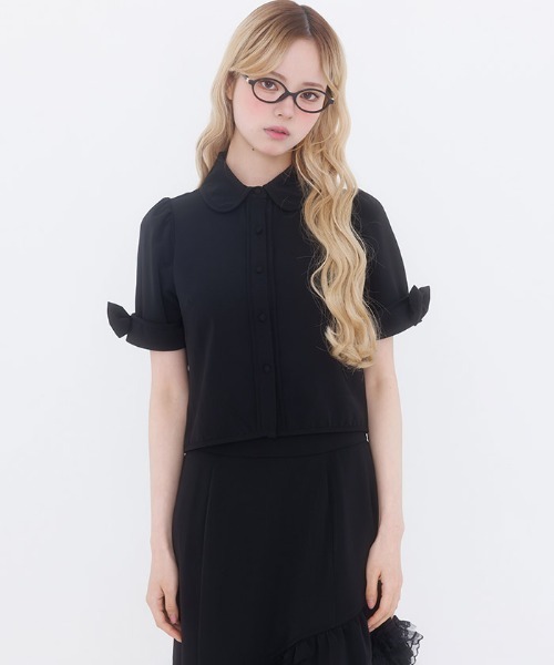 FickleBebe(フィクルベベ)の「パイピングブラウス(シャツ/ブラウス・レディース・ブラック/ホワイト・1/0)」の8枚目の写真