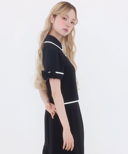 FickleBebe(フィクルベベ)の「パイピングブラウス(シャツ/ブラウス・レディース・ブラック/ホワイト・1/0)」の11枚目の写真