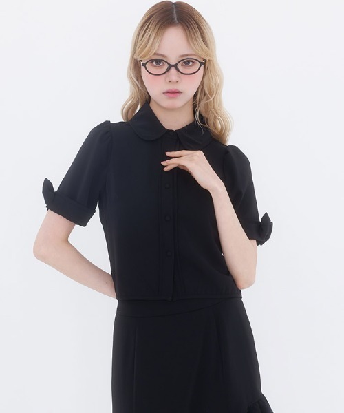 FickleBebe(フィクルベベ)の「パイピングブラウス(シャツ/ブラウス・レディース・ブラック/ホワイト・1/0)」の14枚目の写真