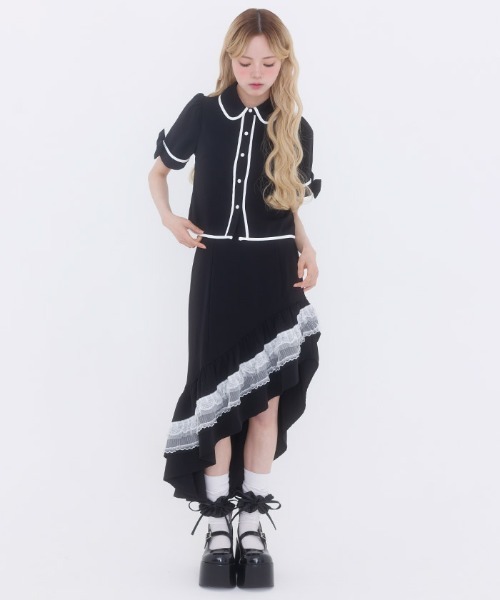 FickleBebe(フィクルベベ)の「パイピングブラウス(シャツ/ブラウス・レディース・ブラック/ホワイト・1/0)」の17枚目の写真