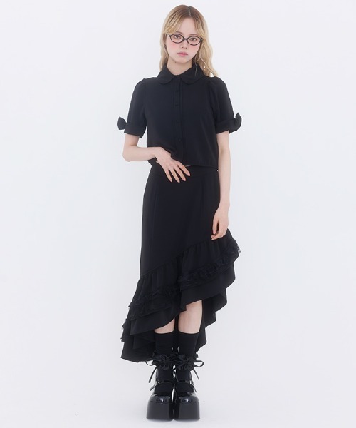 FickleBebe(フィクルベベ)の「パイピングブラウス(シャツ/ブラウス・レディース・ブラック/ホワイト・1/0)」の21枚目の写真