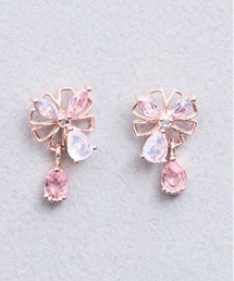 Zoule ゾーラ:”New me”シリーズ bijou flower サクラ 桜 ビジュー ピアス