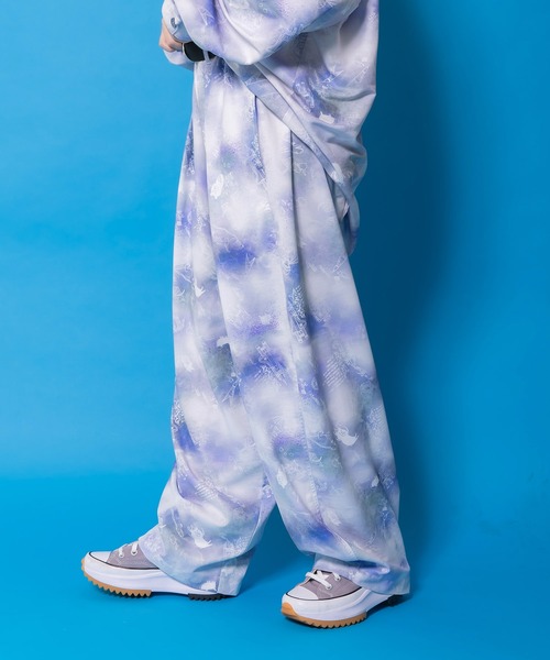 ScoLar Parity（スカラーパリティ）の「361115：メルヘン恐竜柄orレトロ障子柄 ベルト付きパンツ（その他パンツ・レディース・ブルー/チャコールグレー・M）」の13枚目の写真