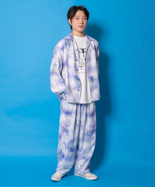 ScoLar Parity（スカラーパリティ）の「361115：メルヘン恐竜柄orレトロ障子柄 ベルト付きパンツ（その他パンツ・レディース・ブルー/チャコールグレー・M）」の18枚目の写真