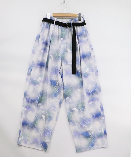 ScoLar Parity（スカラーパリティ）の「361115：メルヘン恐竜柄orレトロ障子柄 ベルト付きパンツ（その他パンツ・レディース・ブルー/チャコールグレー・M）」の22枚目の写真