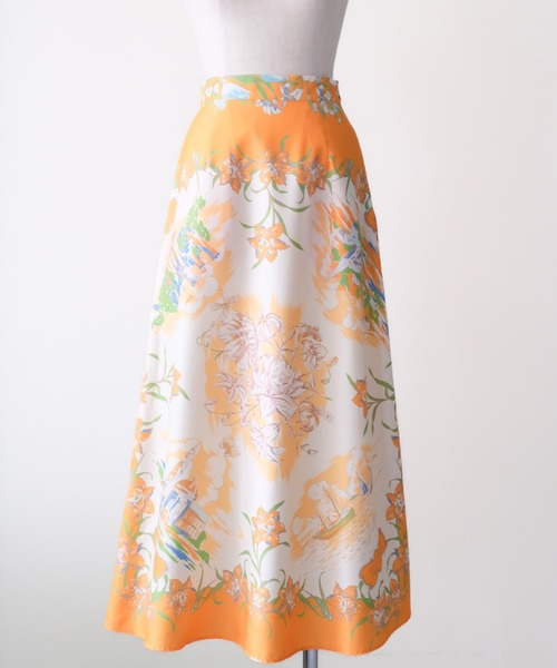 DOLLUPOOPS（ドールアップウップス）の「Yacht Panel Print Skirt(ヨットパネルプリントスカート)（スカート・レディース・ターコイズブルー/オレンジ・FREE）」の2枚目の写真