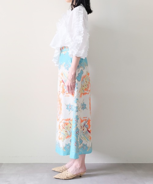 DOLLUPOOPS（ドールアップウップス）の「Yacht Panel Print Skirt(ヨットパネルプリントスカート)（スカート・レディース・ターコイズブルー/オレンジ・FREE）」の17枚目の写真
