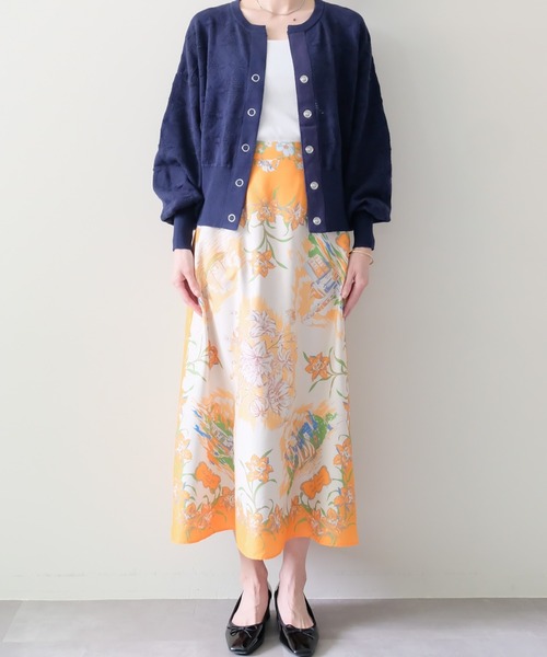 DOLLUPOOPS（ドールアップウップス）の「Yacht Panel Print Skirt(ヨットパネルプリントスカート)（スカート・レディース・ターコイズブルー/オレンジ・FREE）」の12枚目の写真