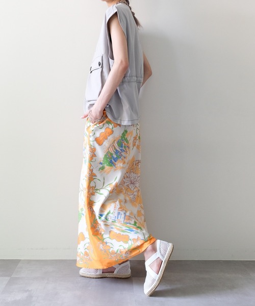 DOLLUPOOPS（ドールアップウップス）の「Yacht Panel Print Skirt(ヨットパネルプリントスカート)（スカート・レディース・ターコイズブルー/オレンジ・FREE）」の5枚目の写真
