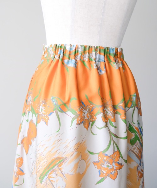 DOLLUPOOPS(ドールアップウップス)の「Yacht Panel Print Skirt(ヨットパネルプリントスカート)(スカート・レディース・ターコイズブルー/オレンジ・FREE)」の13枚目の写真