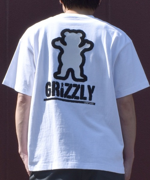 GRIZZLY(グリズリー)の「【ムラサキスポーツ限定】GRIZZLY/グリズリー 半袖Tシャツ メンズ BIGEMBROIDERY BEAR SST G26SS-2404(Tシャツ/カットソー・メンズ・ホワイト/スミクロ/ブラック・L/XL/M)」の1枚目の写真