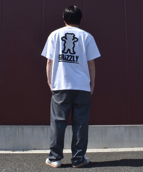 GRIZZLY(グリズリー)の「【ムラサキスポーツ限定】GRIZZLY/グリズリー 半袖Tシャツ メンズ BIGEMBROIDERY BEAR SST G26SS-2404(Tシャツ/カットソー・メンズ・ホワイト/スミクロ/ブラック・L/XL/M)」の7枚目の写真