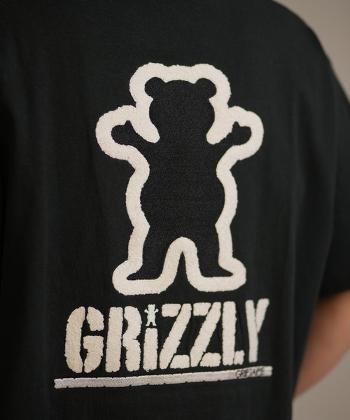 GRIZZLY(グリズリー)の「【ムラサキスポーツ限定】GRIZZLY/グリズリー 半袖Tシャツ メンズ BIGEMBROIDERY BEAR SST G26SS-2404(Tシャツ/カットソー・メンズ・ホワイト/スミクロ/ブラック・L/XL/M)」の10枚目の写真