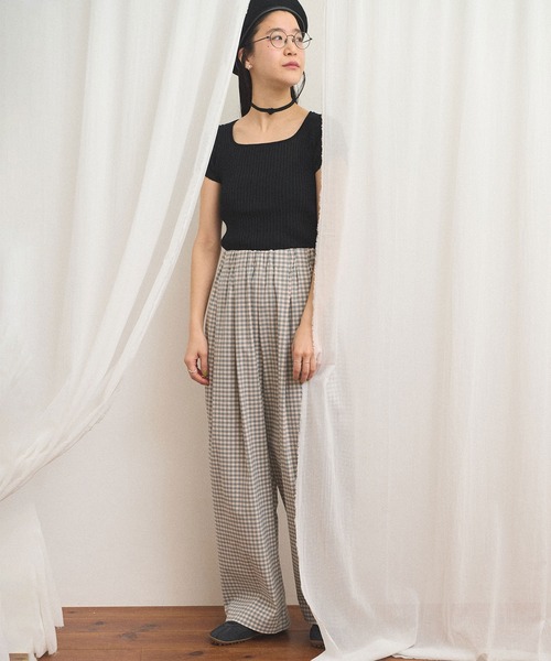 fig Ｌondon（フィグロンドン）の「commm pants（その他パンツ・レディース・ストライプ/チェック・FREE）」の6枚目の写真