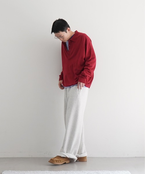 crepuscule（クレプスキュール）の「【EXCLUSIVE】crepuscule L/s polo（ポロシャツ・メンズ・ワインレッド/サックスブルー/ブラック・2/1）」の22枚目の写真