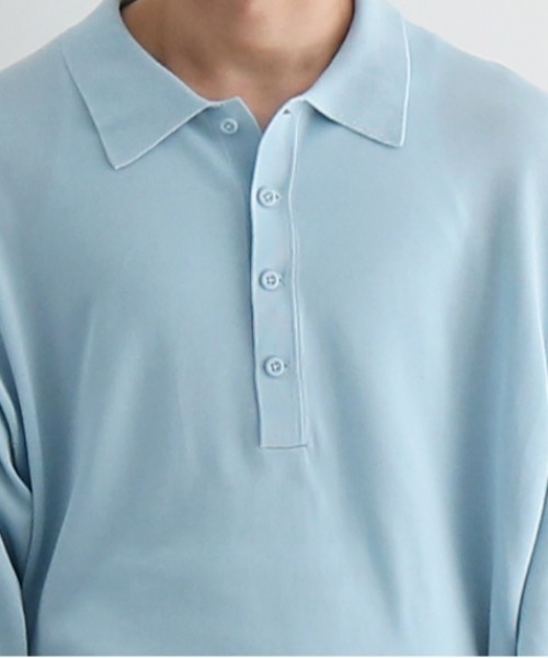 crepuscule（クレプスキュール）の「【EXCLUSIVE】crepuscule L/s polo（ポロシャツ・メンズ・ワインレッド/サックスブルー/ブラック・2/1）」の17枚目の写真