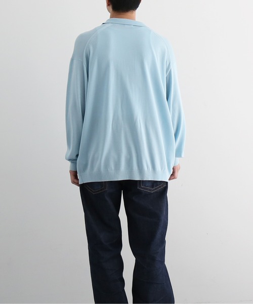 crepuscule（クレプスキュール）の「【EXCLUSIVE】crepuscule L/s polo（ポロシャツ・メンズ・ワインレッド/サックスブルー/ブラック・2/1）」の19枚目の写真