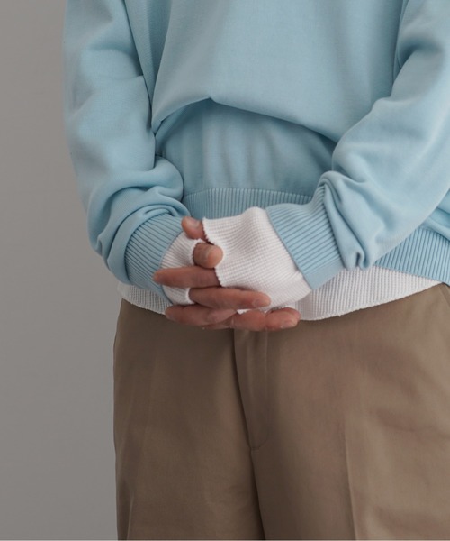 crepuscule（クレプスキュール）の「【EXCLUSIVE】crepuscule L/s polo（ポロシャツ・メンズ・ワインレッド/サックスブルー/ブラック・2/1）」の15枚目の写真