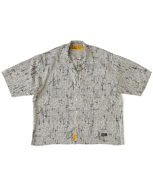 FAT（エフエイティー）の「GRIDCROP（シャツ/ブラウス・メンズ・ブラック/オフホワイト・SKINNY(L)/JUMBO(XXL)/FAT(XL)/TITCH(M)）」の2枚目の写真
