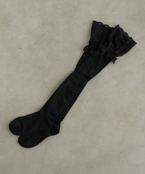 RAY CASSIN(レイカズン)の「レース付きソックス(ソックス/靴下・レディース・アイボリー/ブラック・FREE)」の7枚目の写真