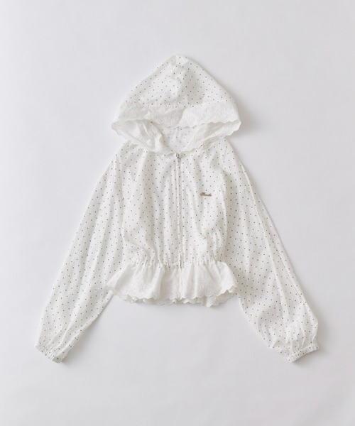 OLIVE des OLIVE（オリーブデオリーブ）の「ペプラムマンパ（パーカー・レディース・ホワイト/オフホワイト・FREE）」の2枚目の写真