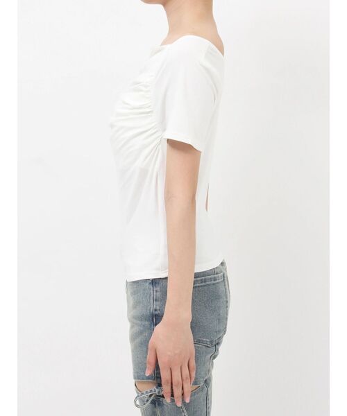 RESEXXY(リゼクシー)の「ドレープカットプルオーバー(Tシャツ/カットソー・レディース・ホワイト/チャコールグレー/ブラック・FREE)」の10枚目の写真