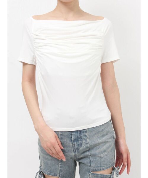 RESEXXY(リゼクシー)の「ドレープカットプルオーバー(Tシャツ/カットソー・レディース・ホワイト/チャコールグレー/ブラック・FREE)」の20枚目の写真