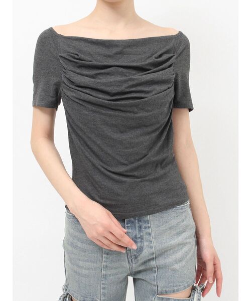 RESEXXY(リゼクシー)の「ドレープカットプルオーバー(Tシャツ/カットソー・レディース・ホワイト/チャコールグレー/ブラック・FREE)」の21枚目の写真