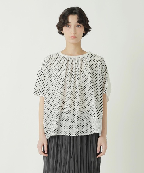 ZUCCa（ズッカ）の「(S)MIX DOTS（Tシャツ/カットソー・レディース・ブラック/ネイビー/ホワイト・M size）」の2枚目の写真