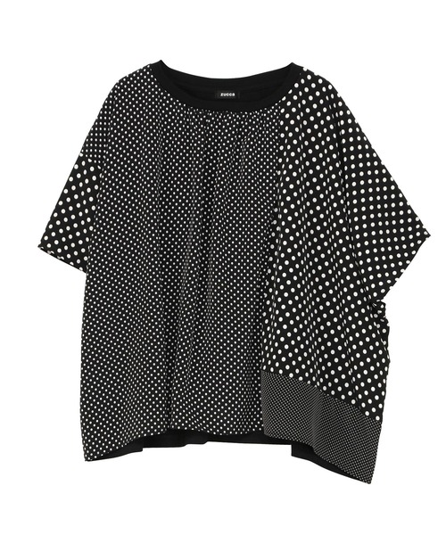 ZUCCa（ズッカ）の「(S)MIX DOTS（Tシャツ/カットソー・レディース・ブラック/ネイビー/ホワイト・M size）」の3枚目の写真