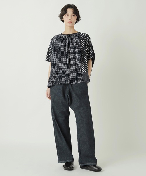 ZUCCa（ズッカ）の「(S)MIX DOTS（Tシャツ/カットソー・レディース・ブラック/ネイビー/ホワイト・M size）」の12枚目の写真