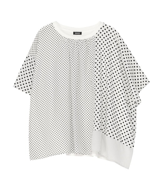 ZUCCa（ズッカ）の「(S)MIX DOTS（Tシャツ/カットソー・レディース・ブラック/ネイビー/ホワイト・M size）」の6枚目の写真