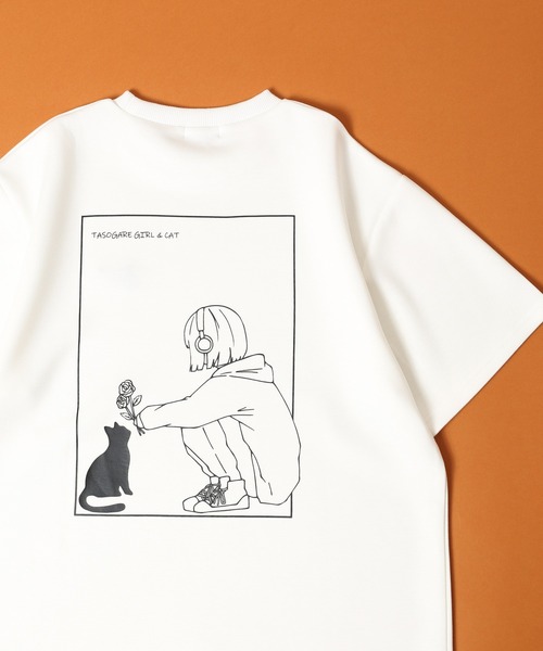 FUNALIVE(ファンアライブ)の「接触冷感クールポンチ ワンポイントネコ刺繍 TASOGARE 半袖Tシャツ(Tシャツ/カットソー・メンズ・ホワイト系1/ホワイト系2/ブラック系2/ブラック系1/ライトグレー系2/ライトグレー系1・M/L)」の2枚目の写真