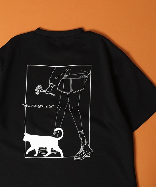 FUNALIVE(ファンアライブ)の「接触冷感クールポンチ ワンポイントネコ刺繍 TASOGARE 半袖Tシャツ(Tシャツ/カットソー・メンズ・ホワイト系1/ホワイト系2/ブラック系2/ブラック系1/ライトグレー系2/ライトグレー系1・M/L)」の3枚目の写真