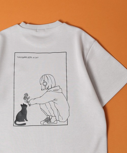 FUNALIVE(ファンアライブ)の「接触冷感クールポンチ ワンポイントネコ刺繍 TASOGARE 半袖Tシャツ(Tシャツ/カットソー・メンズ・ホワイト系1/ホワイト系2/ブラック系2/ブラック系1/ライトグレー系2/ライトグレー系1・M/L)」の6枚目の写真