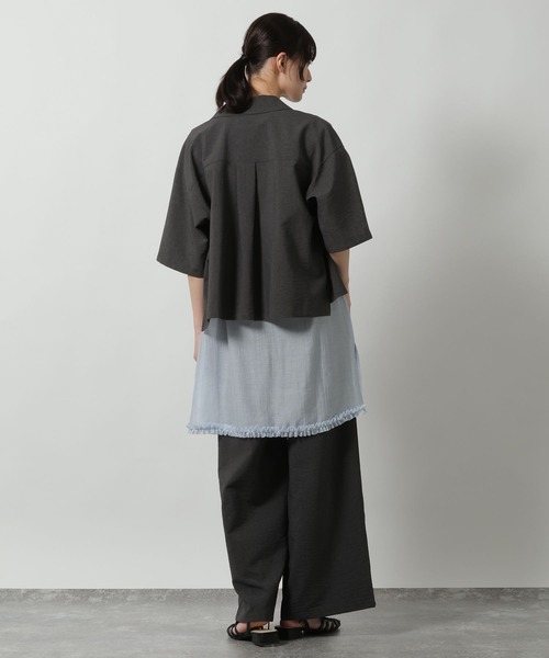 LAKOLE（ラコレ）の「シアーフリルミニキャミワンピース / 663173（ワンピース・レディース・サックスブルー/ブラック/アイボリー・FREE）」の10枚目の写真
