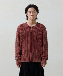 faded cable knit (red)