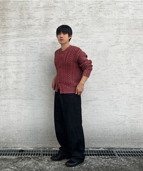 NOUN(ノウン)の「faded cable knit (red)(カーディガン/ボレロ・メンズ・その他・1/2)」の5枚目の写真