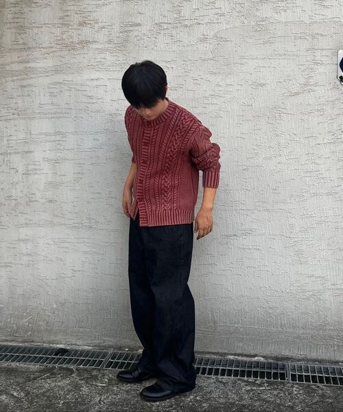 NOUN(ノウン)の「faded cable knit (red)(カーディガン/ボレロ・メンズ・その他・1/2)」の7枚目の写真