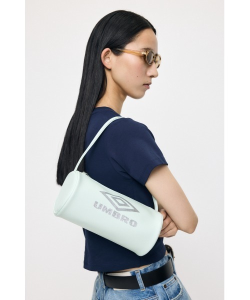 MOUSSY(マウジー)の「U/M RHINESTONE BARREL バッグ(ショルダーバッグ・レディース・ミント/ブラック・FREE)」の2枚目の写真
