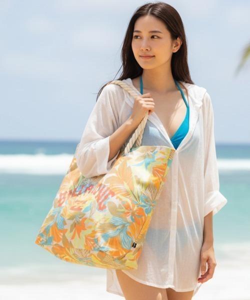 BILLABONG(ビラボン)の「【BILLABONG/ビラボン】26SS ESSENTIAL BEACH BAG/ボタニカル柄トートバッグ(トートバッグ・レディース・ホワイト系その他/ホワイト系その他4/ホワイト系その他2/ホワイト系その他3・FREE)」の4枚目の写真