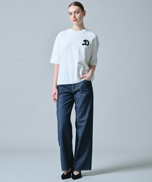 DOUBLE STANDARD CLOTHING(ダブルスタンダードクロージング)の「Dロゴワッペン 裏毛スウェット(Tシャツ/カットソー・レディース・グレイッシュベージュ/ブラック/オフホワイト・FREE)」の17枚目の写真