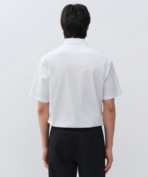 MUSINSA STANDARD（ムシンサスタンダード）の「ベーシック半袖ドレスシャツ[ホワイト]（シャツ/ブラウス・メンズ・その他・X-LARGE/2XL/SMALL/MEDIUM/LARGE）」の3枚目の写真