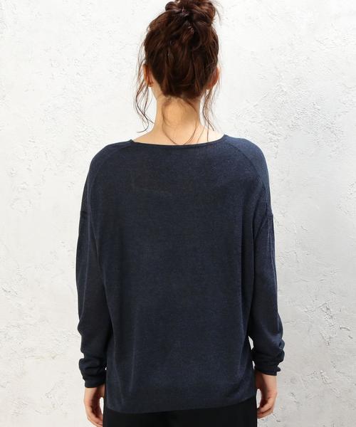 green label relaxing(グリーンレーベルリラクシング)の「KF JUS C/N WIDE スリット PO ニット◆(ニット/セーター・レディース・オフホワイト/モカ/ネイビー・FREE)」の13枚目の写真