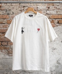 BRANDALISED (ブランダライズド) Tシャツ 半袖 バンクシー ストレッチ カットソー Girl with balloon BR26SU01D12 バックプリント メンズ レディース