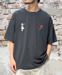 BRANDALISED (ブランダライズド) Tシャツ 半袖 バンクシー ストレッチ カットソー Girl with balloon BR26SU01D12 バックプリント メンズ レディース