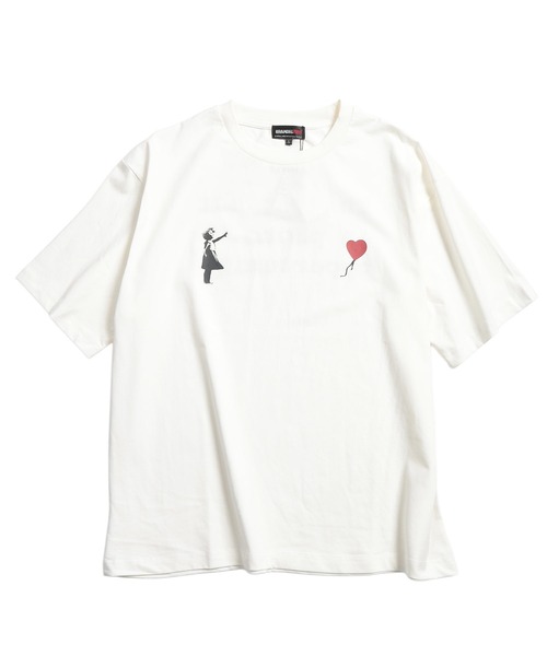 BRANDALISED(ブランダライズド)の「BRANDALISED (ブランダライズド) Tシャツ 半袖 バンクシー ストレッチ カットソー Girl with balloon BR26SU01D12 バックプリント メンズ レディース(Tシャツ/カットソー・メンズ・ダークグレー/ブラック/ホワイト・M/L/LL)」の11枚目の写真