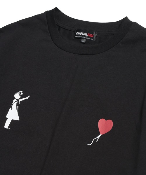 BRANDALISED(ブランダライズド)の「BRANDALISED (ブランダライズド) Tシャツ 半袖 バンクシー ストレッチ カットソー Girl with balloon BR26SU01D12 バックプリント メンズ レディース(Tシャツ/カットソー・メンズ・ダークグレー/ブラック/ホワイト・M/L/LL)」の16枚目の写真