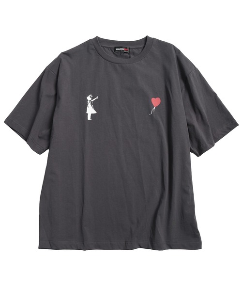 BRANDALISED(ブランダライズド)の「BRANDALISED (ブランダライズド) Tシャツ 半袖 バンクシー ストレッチ カットソー Girl with balloon BR26SU01D12 バックプリント メンズ レディース(Tシャツ/カットソー・メンズ・ダークグレー/ブラック/ホワイト・M/L/LL)」の22枚目の写真