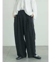 《新色追加》麻レーヨン柄アソートパンツ